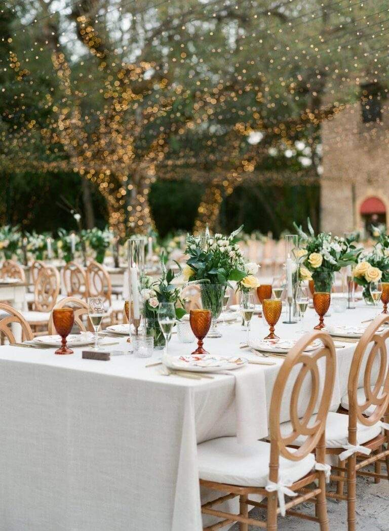 Reception overview at Deering Estate's Courtyard