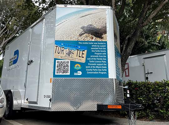 A mobile education trailer.