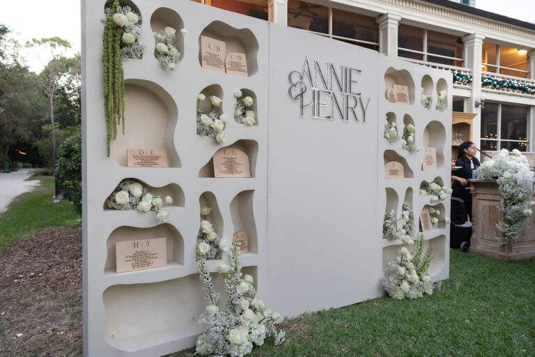 Annie & Henry structure for an event at Deering Estate in Miami, Florida.