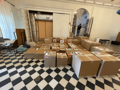 Stone House Restoration Project collection of packed pieces.