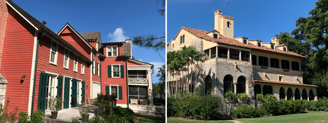 Historic Deering Estate homes in Miami, Florida.