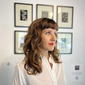 Headshot of artist Rebecca White.